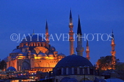 TURKEY, Istanbul, Sultan Ahmet Mosque (Blue Mosque), night view, TUR1324JPL