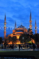 TURKEY, Istanbul, Sultan Ahmet Mosque (Blue Mosque), night view, TUR820JPL