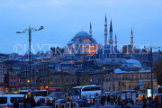 TURKEY, Istanbul, Sultan Ahmet Mosque (Blue Mosque), view from Eminonu Waterfront, TUR1327JPL