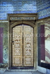 TURKEY, Istanbul, Topkapi Palace, ceramic tile walls and door, TUR390JPL
