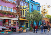 TURKEY, Istanbul, Yerebatan Street, colourful shops and houses, TUR1031JPL