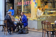 TURKEY, Istanbul, coffee and cake shop, people seated outside, TUR987JPL