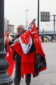 TURKEY, Istanbul, man selling souvenir flags, TUR1399JPL