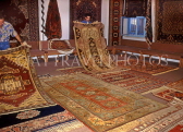 TURKEY, Istanbul, shopping, hand woven silk carpets in shop, TUR262JPL