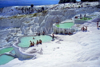 TURKEY, Pamukkale, chalkstone terraces thermal springs, TUR517JPL