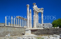 TURKEY, Pergamum, Temple of Trajan, Corinthian columns, TUR539JPL