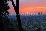 Taiwan, TAIPEI, Elephant Mountain, city view at sunset, TAW445JPL