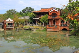 Taiwan, TAIPEI, Lin An Tai House & Museum, Moon Pond, Yu Chain Lou Pavilion (right), TAW913JPL