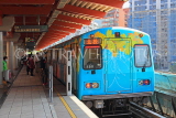 Taiwan, TAIPEI, MRT, Beitou to Xinbeitou line train at platform, TAW542JPL