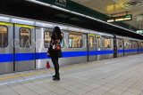 Taiwan, TAIPEI, MRT, train at platform, TAW529JPL