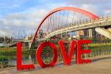 Taiwan, TAIPEI, Rainbow Bridge, and love sign, TAW987JPL