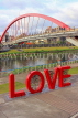 Taiwan, TAIPEI, Rainbow Bridge, and love sign, TAW989JPL