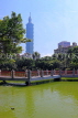 Taiwan, TAIPEI, Sun Yat-Sen Memorial Hall, Zhongshan Park, and Taipei 101 view, TAW758JPL