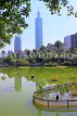 Taiwan, TAIPEI, Sun Yat-Sen Memorial Hall, Zhongshan Park, and Taipei 101 view, TAW760JPL