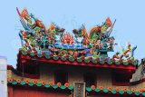 Taiwan, TAIPEI, Tianhou Temple, Ximending district, rooftop carvings, TAW715JPL