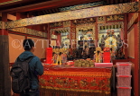 Taiwan, TAIPEI, Xia Hai City God Temple, shrine room, and worshipper, TAW925JPL