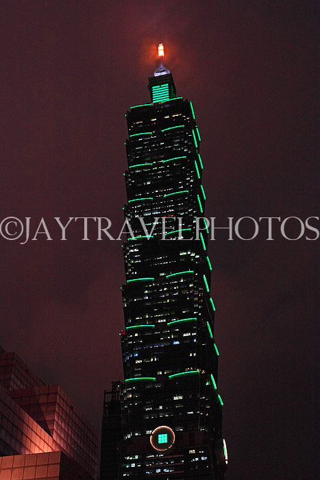 Taiwan, TAIPEI, Xinyi Road, Taipei 101 building, night view, TAW1281JPL