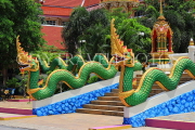 Thailand, PHUKET, Karon Temple (Wat Suwan Khiri Khet), guardian Nagas (serpents), THA3656JPL