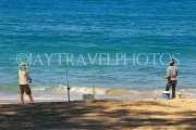 Thailand, PHUKET, Kata Beach, fishing from the beach, THA3788JPL