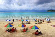 Thailand, PHUKET, Kata Beach, sunshades and holidaymakers, THA3699JPL