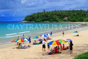 Thailand, PHUKET, Kata Beach, sunshades and holidaymakers, THA3701JPL