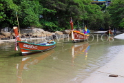 Thailand, PHUKET, Kata Beach, traditional fishing boats, THA3812JPL