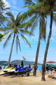 Thailand, PHUKET, Patong Beach, Jet Skis and coconut trees, THA4037JPL