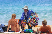 Thailand, PHUKET, Patong Beach, beach vendor and sunbather, THA4078JPL