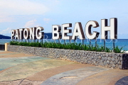 Thailand, PHUKET, Patong Beach, seafront sign, THA4126JPL