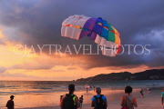 Thailand, PHUKET, Patong Beach, sunset, dusk, Parasailing, THA4075JPL