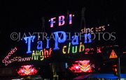 Thailand, PHUKET, Patong area, neon lit street scene at night, THA4158JPL