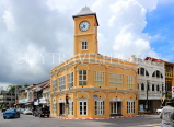 Thailand, PHUKET, Phuket Old Town, Sino-Portuguese architecture, clock tower, THA3904JPL