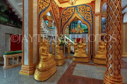 Thailand, PHUKET, Wat Chalong, Pagoda, shrine hall, Buddha statue, THA3932JPL