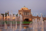 UAE, ABU DHABI, Emirates Palace Hotel, and fountains, UAE598JPL