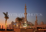 UAE, ABU DHABI, Sheik Zayed Mosque, dusk view, UAE676JPL