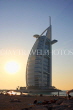 UAE, DUBAI, Burj al Arab Hotel, dusk sunset view, UAE311JPL
