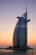 UAE, DUBAI, Burj al Arab Hotel, dusk sunset view, UAE313JPL