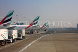 UAE, DUBAI, Dubai Airport, Emirates aircrafts at gates, UAE304JPL