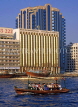 UAE, DUBAI, Dubai Creek, waterfront and Abra water taxi, UAE181JPL