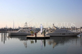 UAE, DUBAI, Festival City Centre, Festival Marina, and moored yachts, UAE540JPL