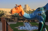 UAE, DUBAI, Madinat Jumeirah, and camel sculpture, UAE499JPL