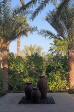 UAE, DUBAI, Madinat Jumeirah, landscaped gardens and pottery display, UAE503JPL