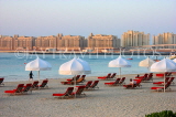 UAE, DUBAI, One & Only Royal Mirage Hotel, beach, sunbeds and sunshades, UAE549JPL
