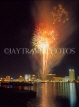 UAE, DUBAI, night skyline and fireworks, Dubai Creek, DUB240JPL
