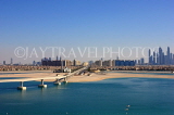 UAE, DUBAI, sea and view towards city centre, view from Palm Jumeirah, UAE466JPL