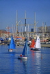 UK, Avon, BRISTOL, Bristol Docks, sailing in the Floating Harbour area, UK5468JPL