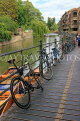 UK, Cambridgeshire, CAMBRIDGE, River Cam, and bikes, UK34976JPL