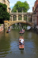 UK, Cambridgeshire, CAMBRIDGE, St John's College, Bridge of Sighs, punting, River Cam, UK34930JPL