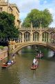 UK, Cambridgeshire, CAMBRIDGE, St John's College, Bridge of Sighs, punting, River Cam, UK34933JPL