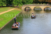UK, Cambridgeshire, CAMBRIDGE, punting in River Cam, UK34946JPL